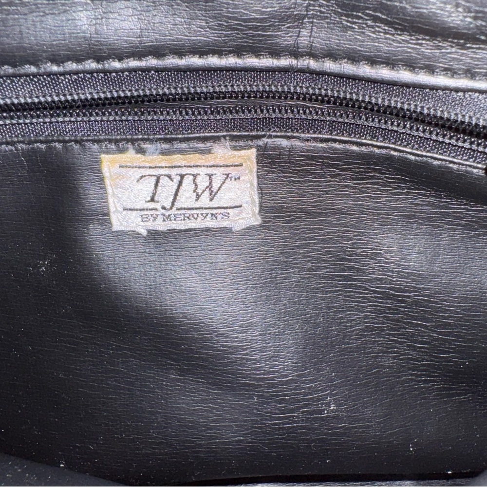 Vintage TJW by Mervyn’s Black Snakeskin Clutch Purse - Picture 3 of 4